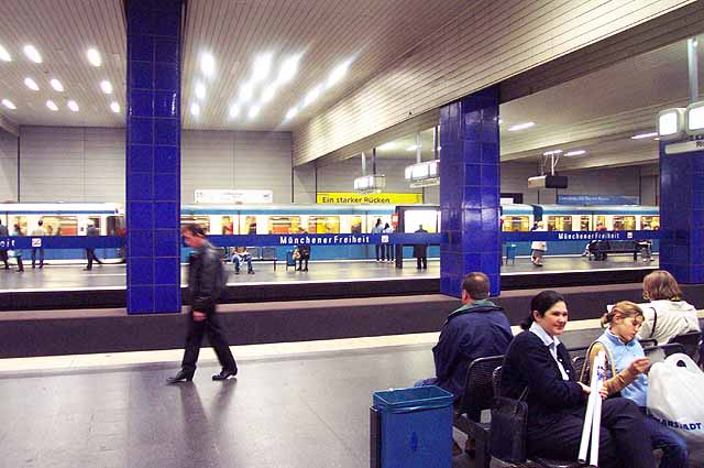 The U-Bahn at Münchener Freiheit.