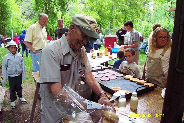 This is 84 year old Uncle Phil at the Ranch Exit found up Parley's Canyon on I-80 just east of Salt Lake City.  His hamburgers are great!